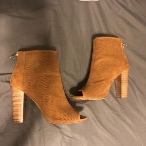 Open toe booties